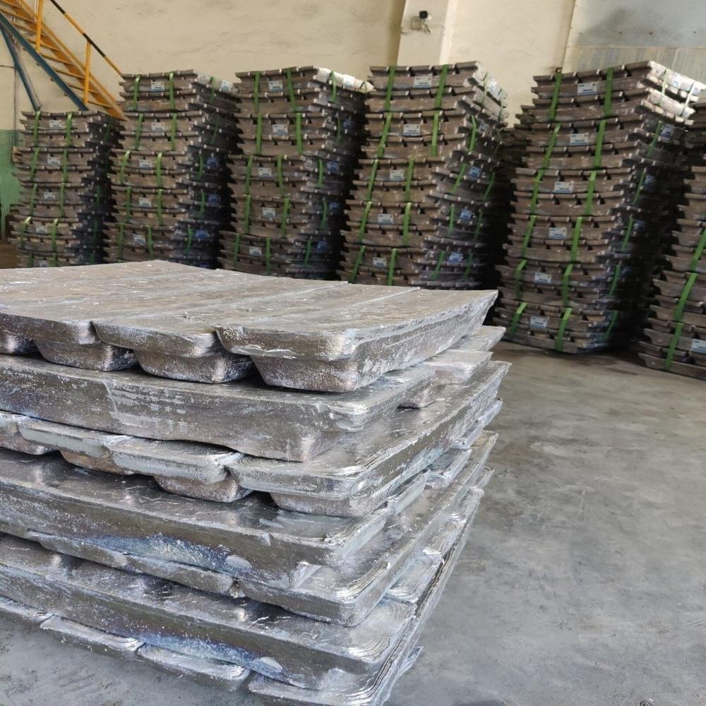 Hard Lead Ingots Pb-Sb Alloy Stacked — PSR Metals