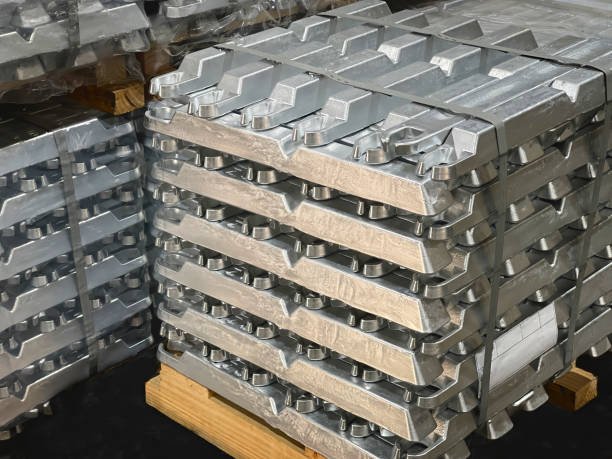 High Purity Soft Lead Ingots Pb 99.98% Stacked on Pallet — PSR Metals
